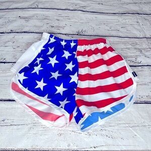 B.O.A United States Flag Running Shorts Size S